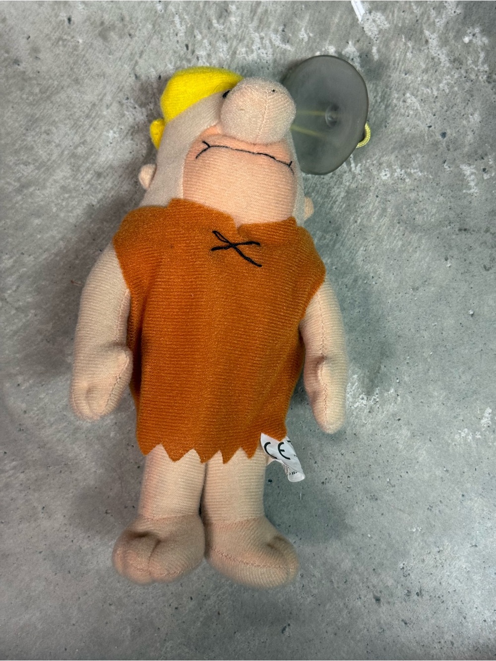 Plush Caveman Character Toy - Orange Outfit, Yellow Hair
